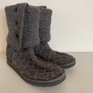 UGG® Classic Cardy Button Detailed Knit Boots